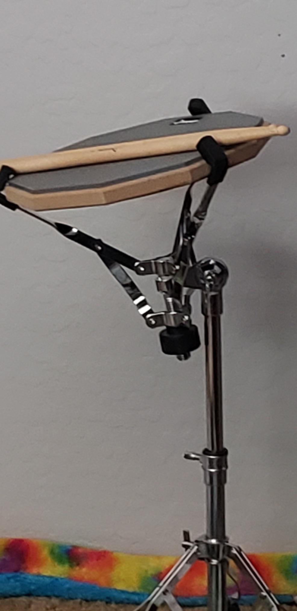 Donner Snare Drum Stand Set with Drum Practice Pad, 12'' Double-sided Silent Drum Pad set, Drumsticks, Backpack Adjustable Stand Fits 10''-14'' Dia Drums customer photo 2