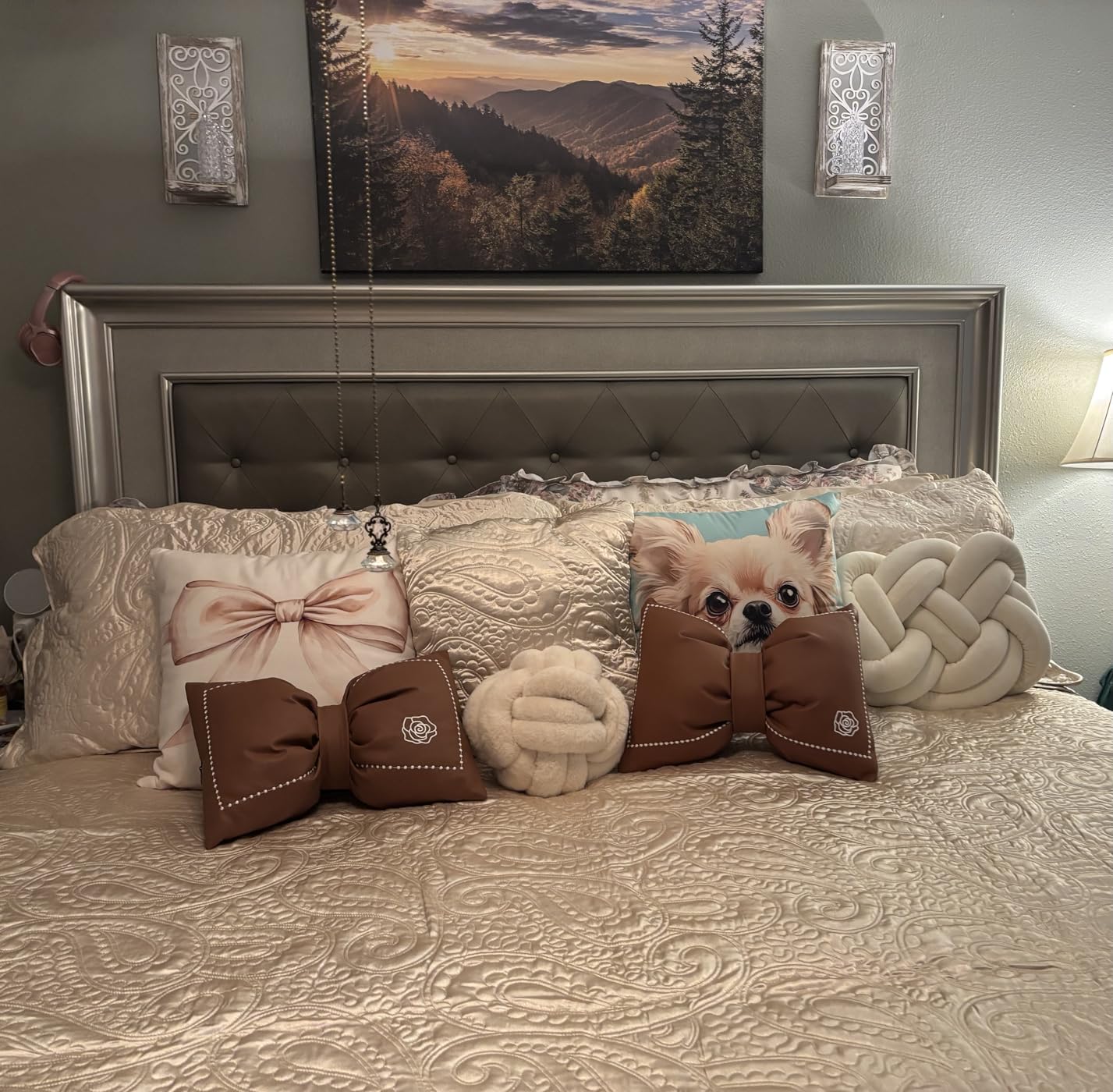 Home Soft Things Quilted Satin 4 Piece Bedspread Set, Paisley Design Bed Cover, Soft Lightweight Bedding Set for All Season, Embroidered Coverlet, Oversized Queen, Aqua(110