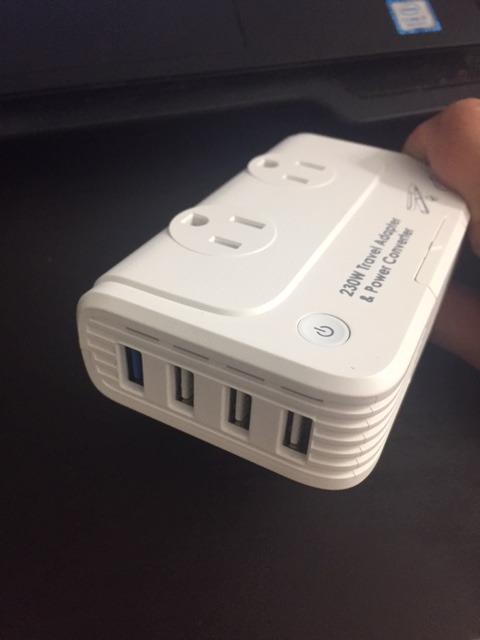 ALLWEI International Travel Adapter 220V to 110V Power Voltage Converter for Hair Straightener/Curling Iron, Universal Power Plug Adapter UK, US, AU, EU, IT, India (White) customer photo 1