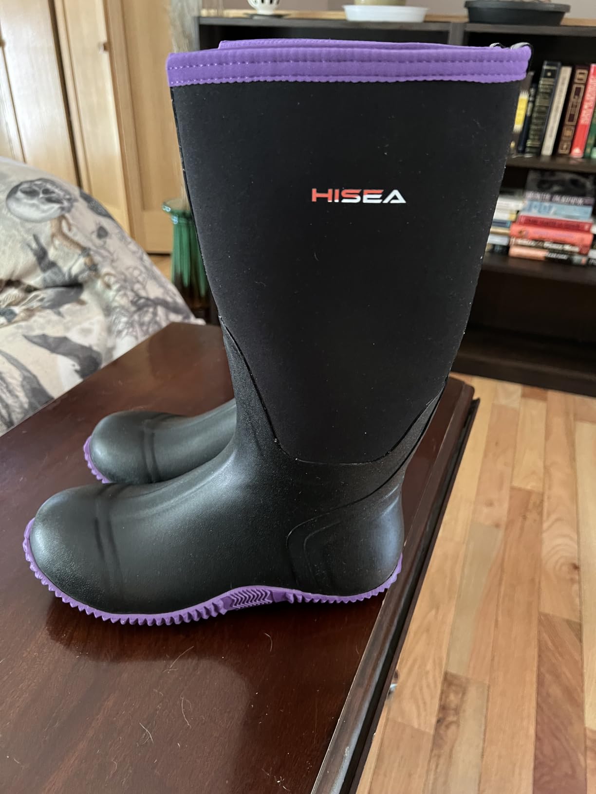 HISEA Women's Rain Boots Waterproof Insulated Neoprene Rubber Mud Boots | Tall Knee High Work Boots Anti-Slip Outdoor Hunting Garden Farm Yard Barn Boots, Size 6-11 customer photo 1