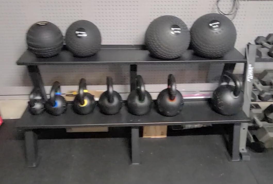 Synergee Kettlebell Rack - 2 Tier Storage for Home Gym customer photo 2