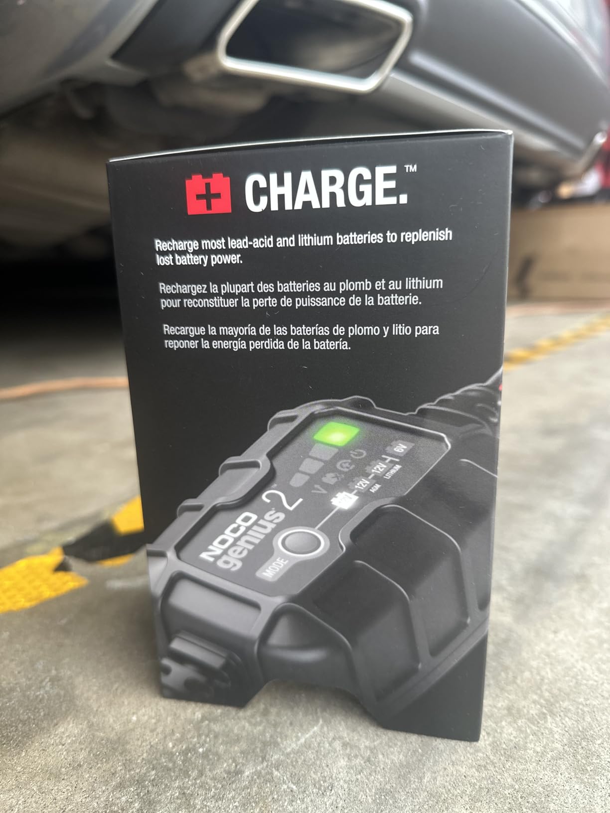 NOCO GENIUS2: 2A 6V/12V Smart Battery Charger - Automatic Maintainer, Trickle Charger & Desulfator with Overcharge Protection & Temperature Compensation - for Lead-Acid & Lithium Batteries customer photo 1