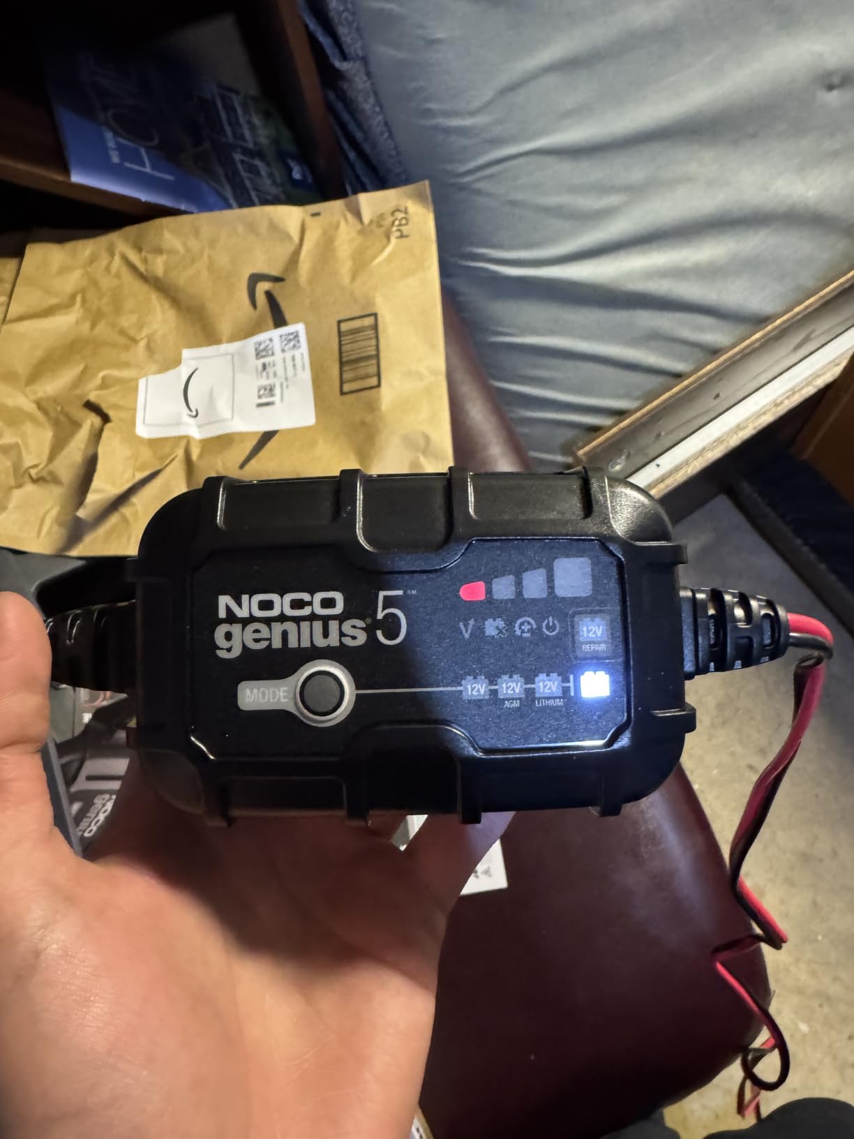 NOCO GENIUS5 5A 6/12V Smart Battery Charger, Trickle Charger & Maintainer | Overcharge Protection, Desulfator, Temperature Compensation, Force Mode, For Lead-Acid (Wet, Gel, AGM) & Lithium (LiFePO4) customer photo 1