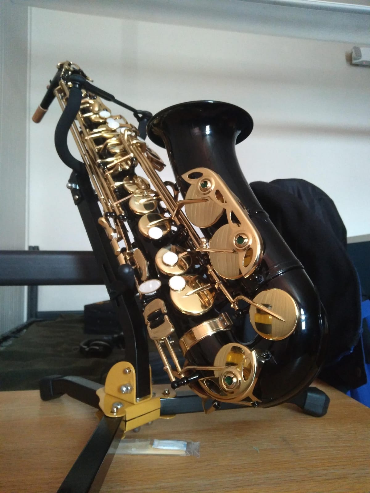 Glarry Student Alto Eb E-flat SAX Saxophone Gold Lacquer Beginners Kit with Case, Reeds, Mouthpiece, Cleaning Cloth and Rod, Gloves customer photo 2