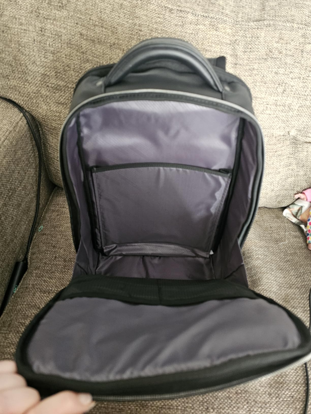 Samsonite Classic Leather Backpack, Black, One Size customer photo 2