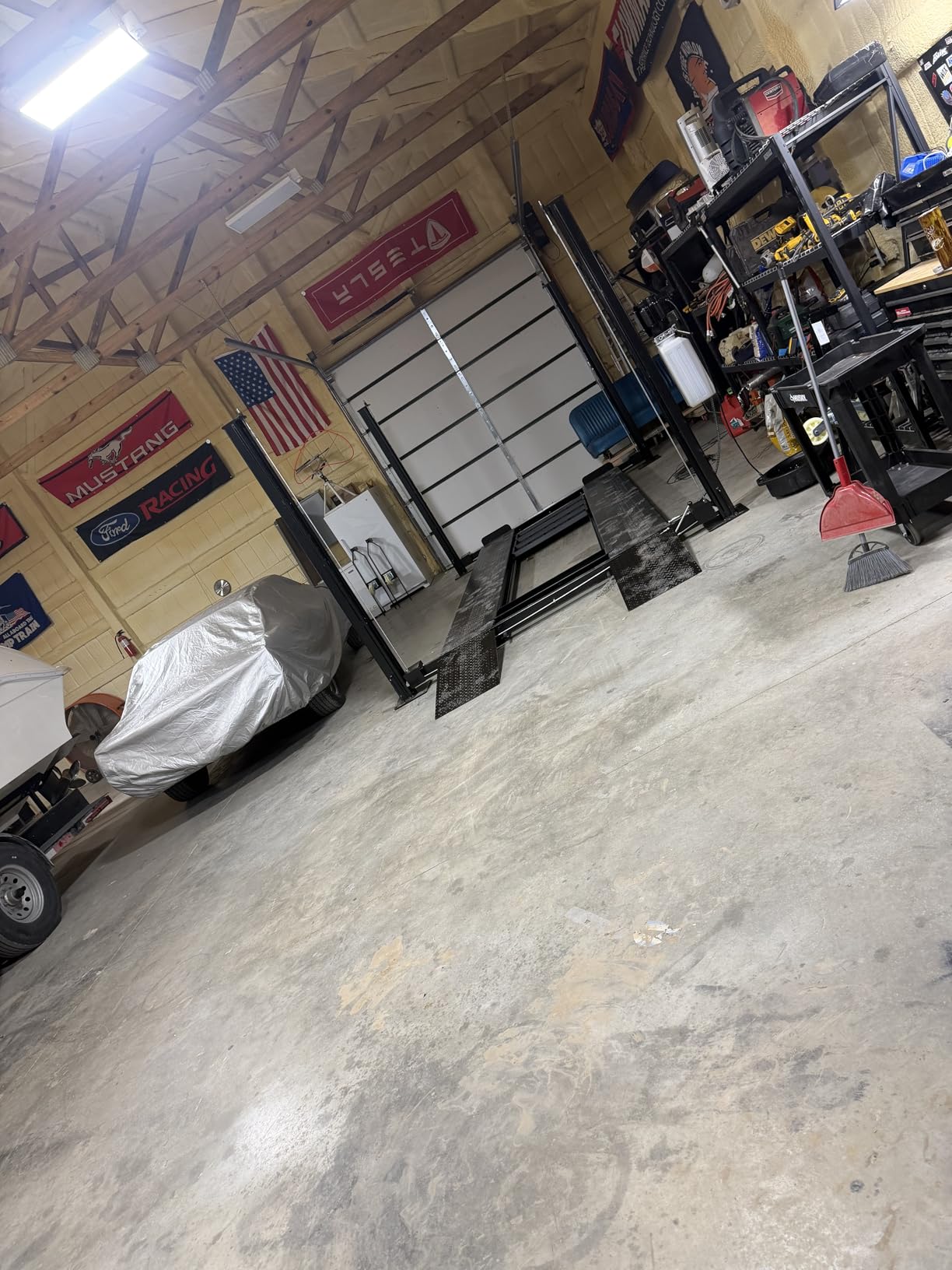 APlusLift HW-8S 8000LB 4-Post Portable Storage Service Car Lift with Aluminum Ramps / 3 Year Warranty customer photo 1