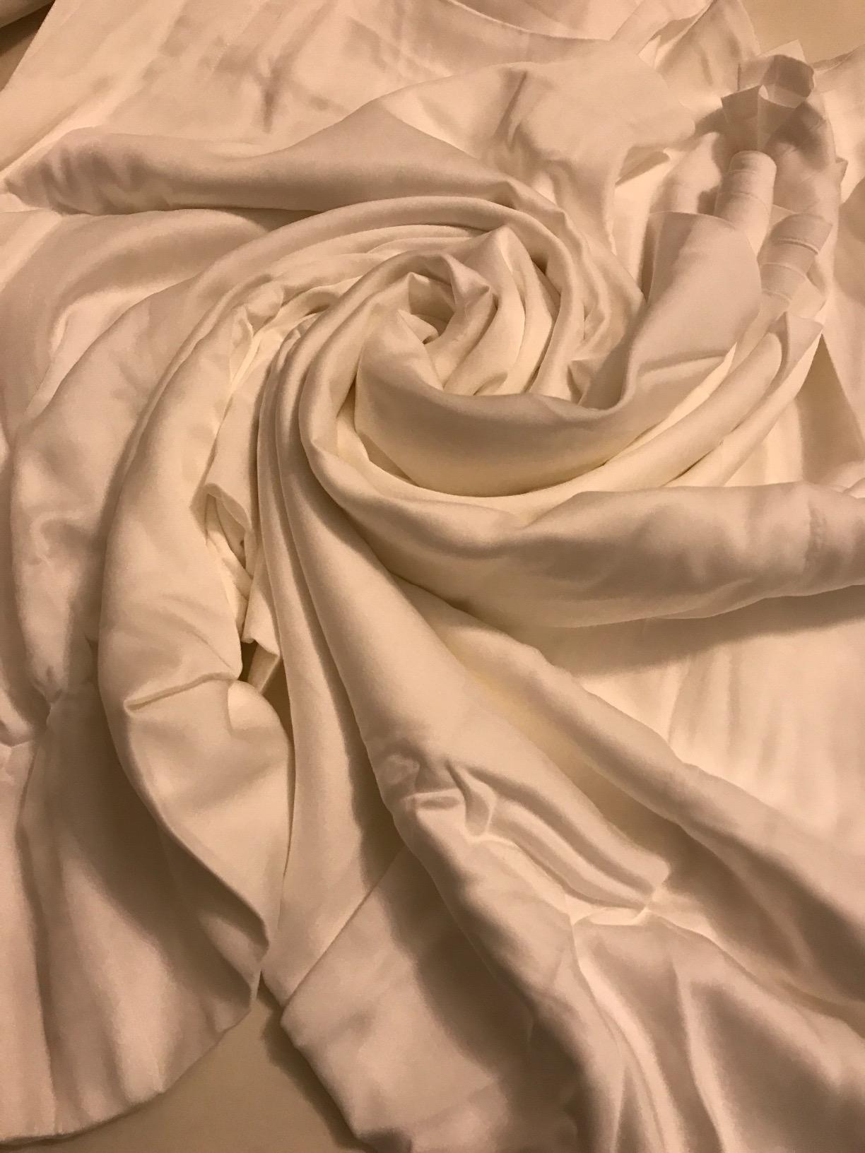Hotel Sheets Direct 4 Piece Bed Sheet Set Queen Size, 100% Viscose Derived from Bamboo Sheets Set with 2 Pillowcases, Cooling & Breathable Luxury Bedding, Moisture-Wicking & Silky Soft, White customer photo 2