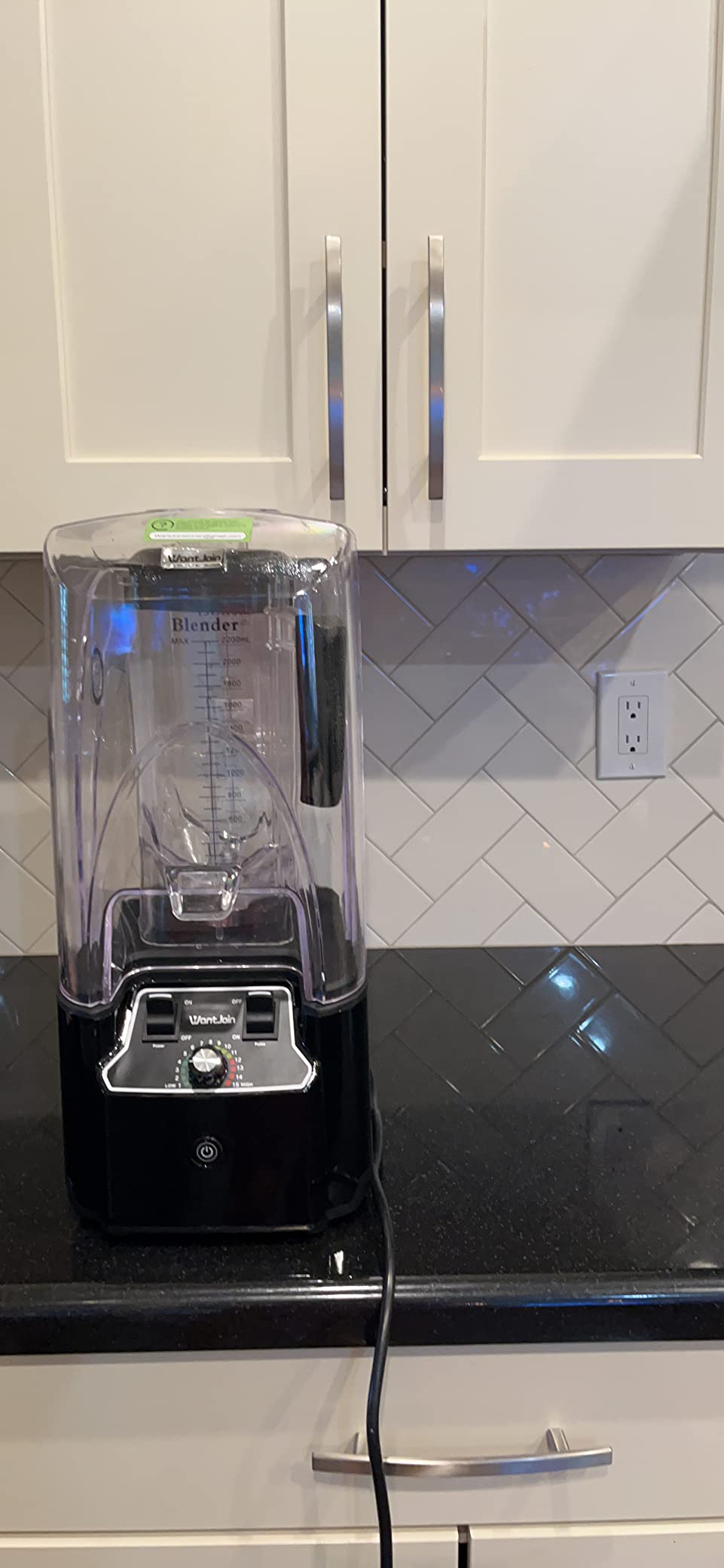 WantJoin Professional Commercial Blender With Shield Quiet Sound Enclosure 2200W Industries Strong and Quiet Professional-Grade Power, Self-Cleaning, Black customer photo 1