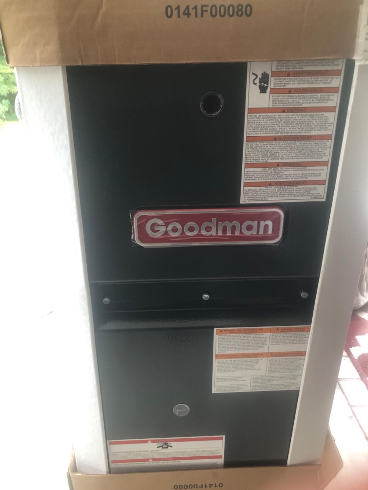Goodman 80,000 BTU 96% Efficiency Multi-Speed, Single-Stage Upflow/Horizontal Furnace Model GR9S960803BN, 17.5 inch cabinet, R-32 Ready customer photo 1