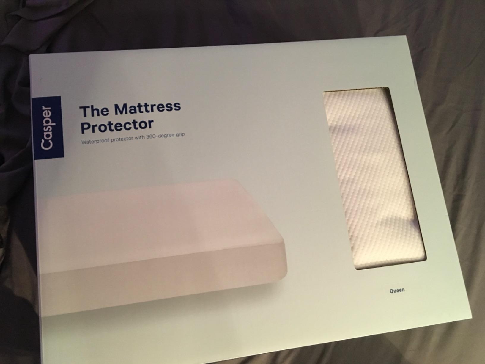 Casper Sleep Waterproof Mattress Protector, Queen, White customer photo 2