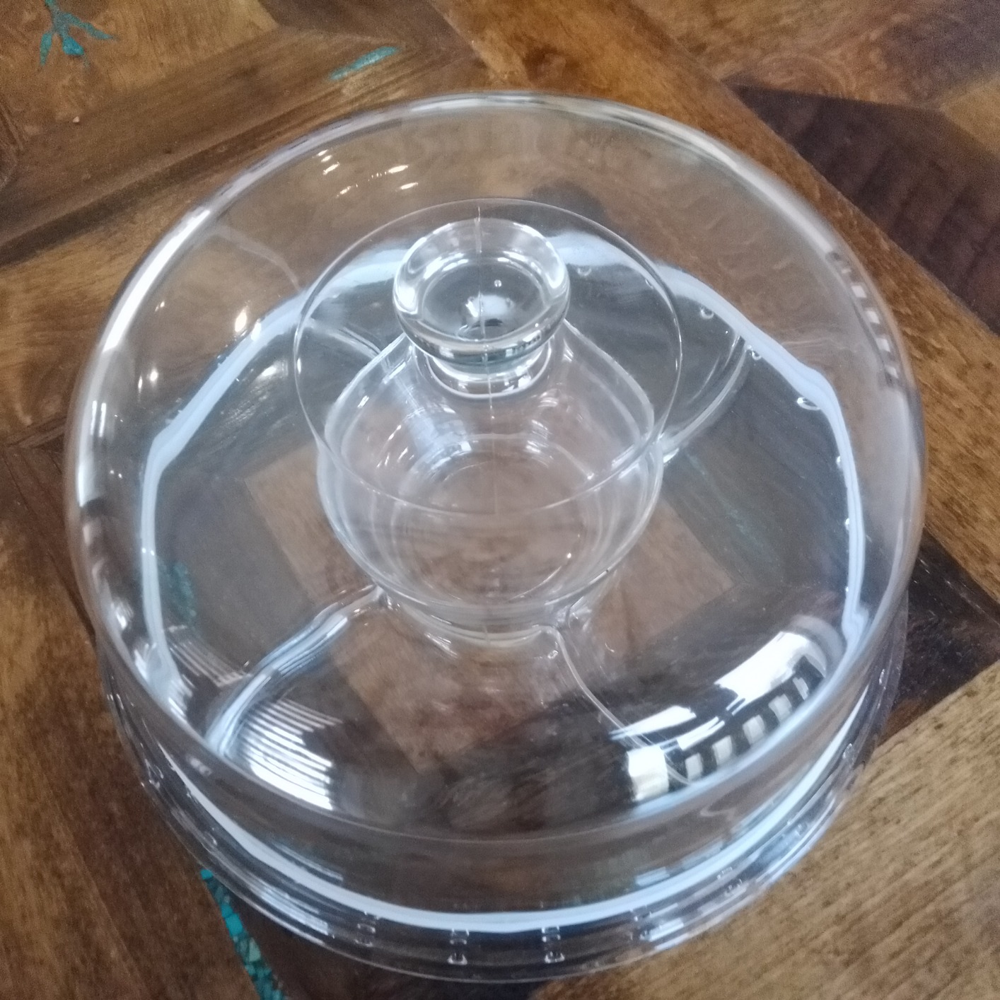 Royalty Art Glass Cake Stand with Dome, 6-in-1 Convertible Server | Cake plate, punch bowl, chip and dip server, pedestal display, Italian glass, dishwasher safe customer photo 2