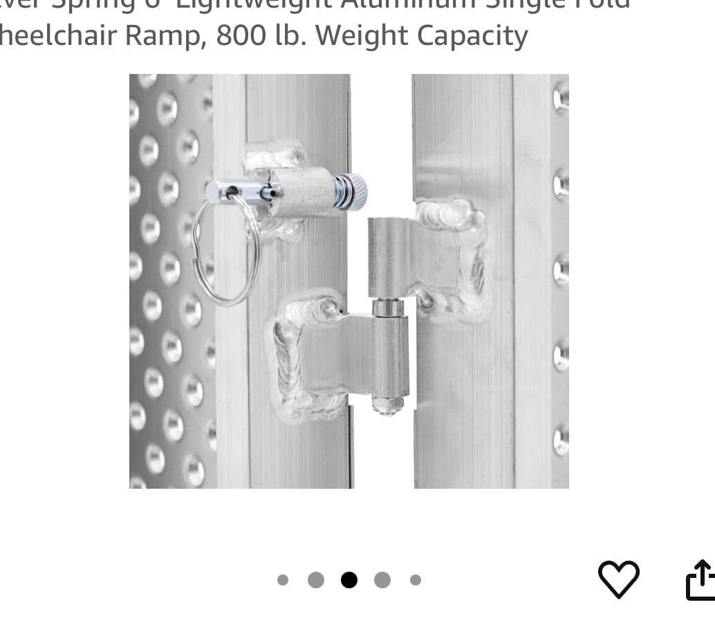 6' Wheelchair Ramp, Lightweight (27.5 lb), Scooter, 800 lb, Silver Spring | 72
