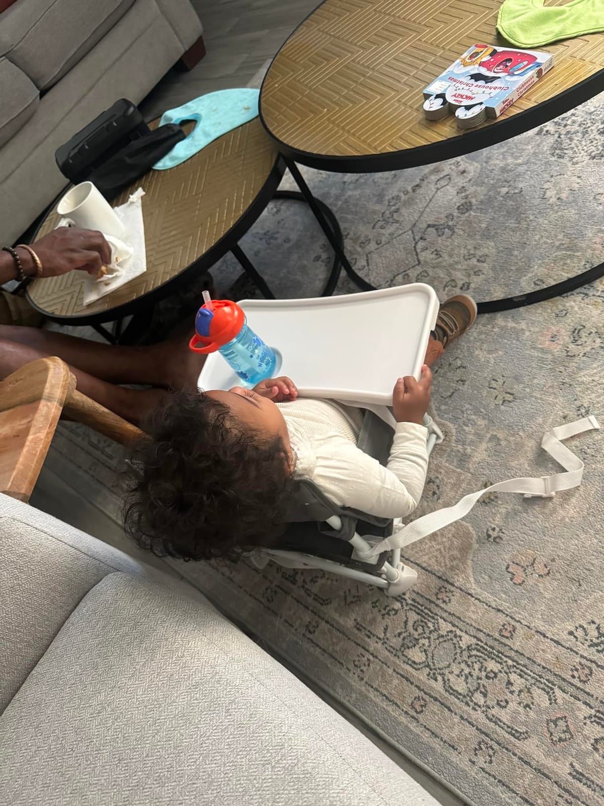 Regalo My Chair 2-in-1 Baby High Chair & Portable Travel Booster Seat, High Chair for Babies & Toddlers, Booster Seat for Kitchen Chair, Oversized Tray with Cup Holder, Gray customer photo 2