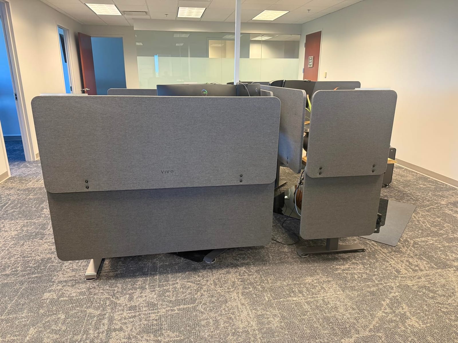 VIVO Gray Clamp-on 60 x 24 in Privacy Panel, PP-1-V060G | Sound Absorbing PET Partition, Above or Below Desk Office Divider, Sturdy C-Clamp, Fits 0.4-1.4 in Thick Desktops customer photo 1