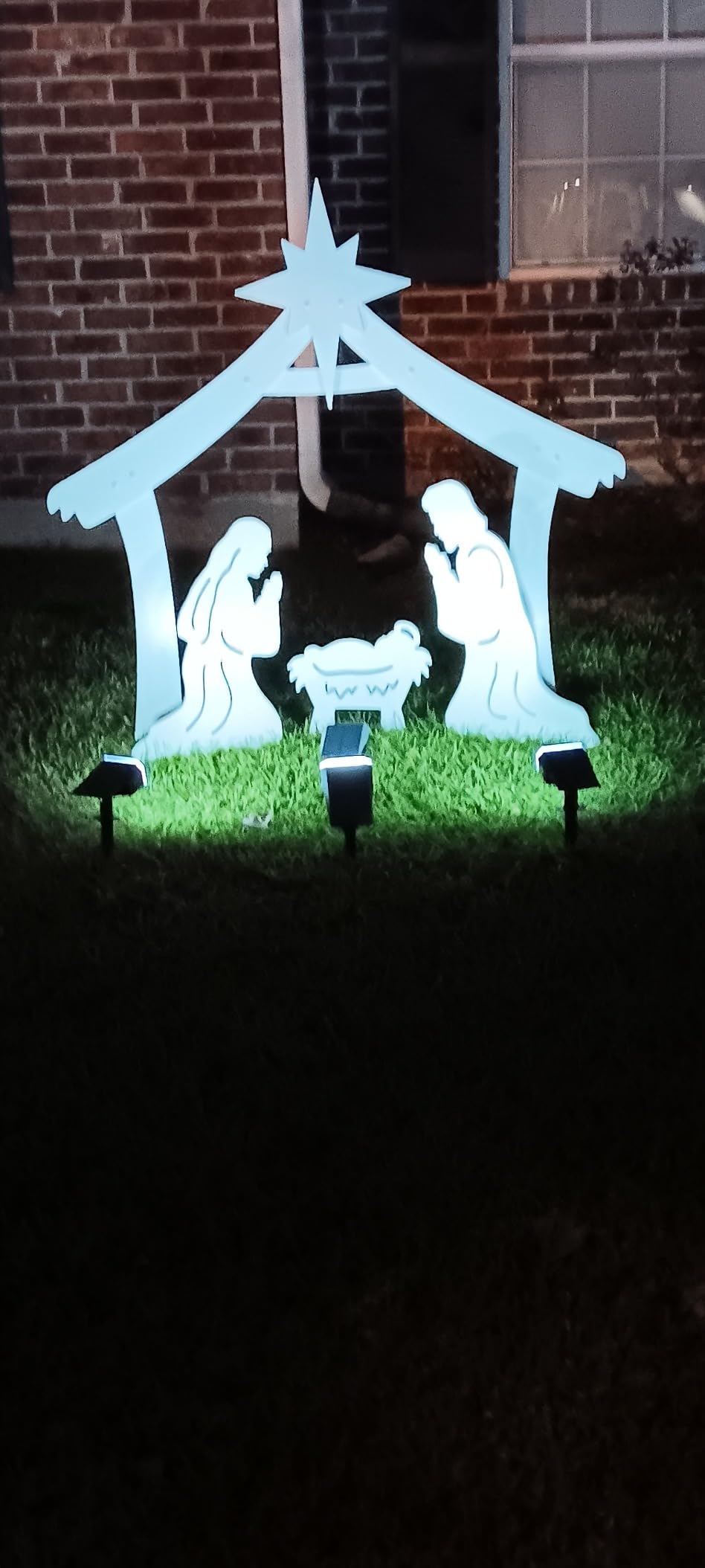 FrontYard Originals All-Weather Outdoor Holy Family Nativity, Waterproof, Made in USA, 4ft Tall, Durable Material, Simple Assembly, Easy Storage, Yard Nativity Set customer photo 1