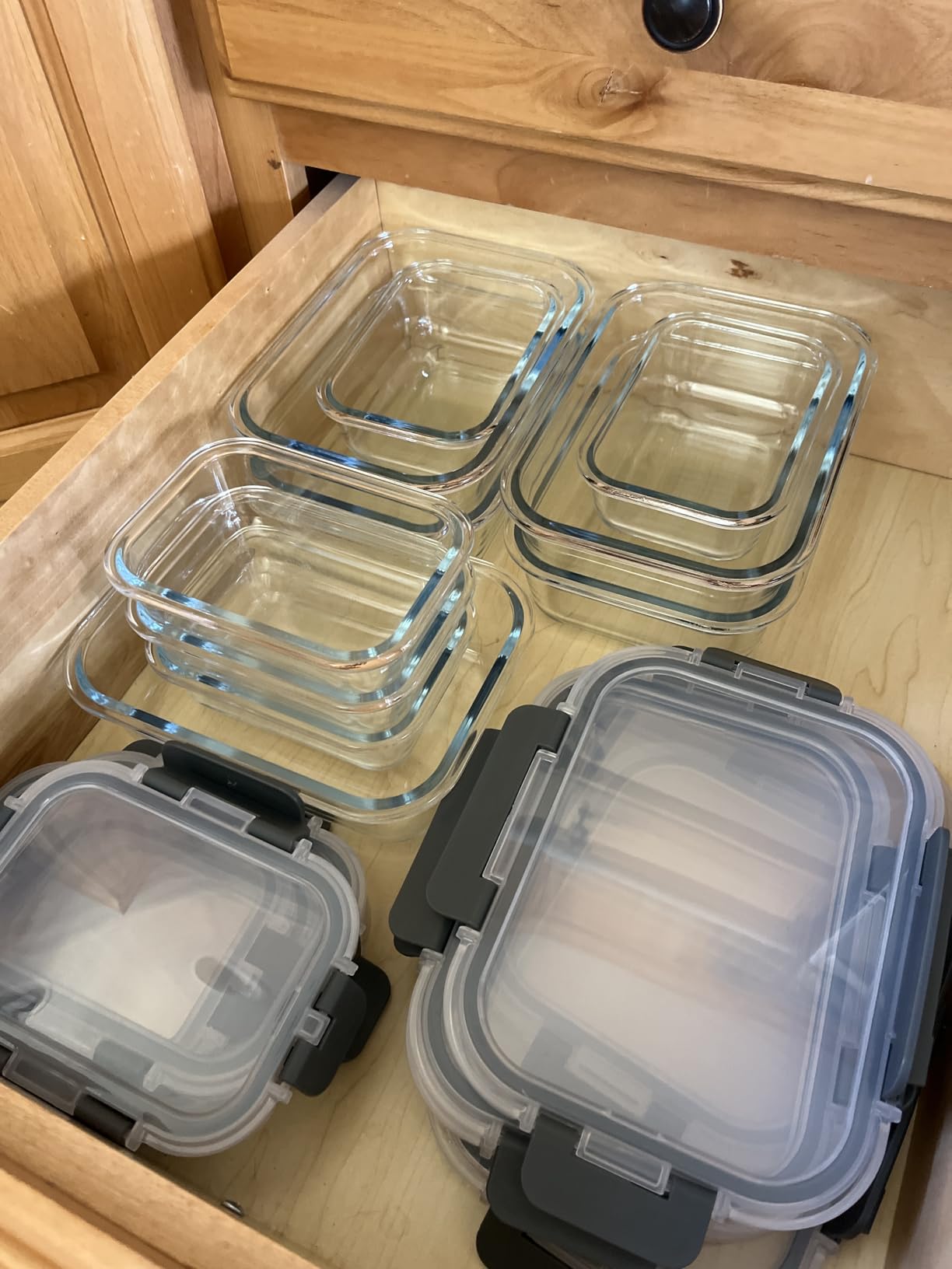 10 Pack Glass Food Storage Containers with Lids, Gray - Glass Meal Prep Containers, Airtight Lunch Containers, Microwave, Oven, Freezer and Dishwasher Friendly, BPA Free customer photo 1