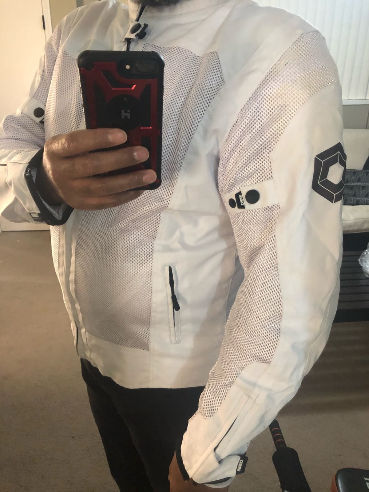 CUBER MOTORCYCLE BREATHABLE MESH JACKET MENS WITH CE ARMOR BIKERS RACING GEAR, SUMMER MOTORBIKE PROTECTIVE JACKET customer photo 1