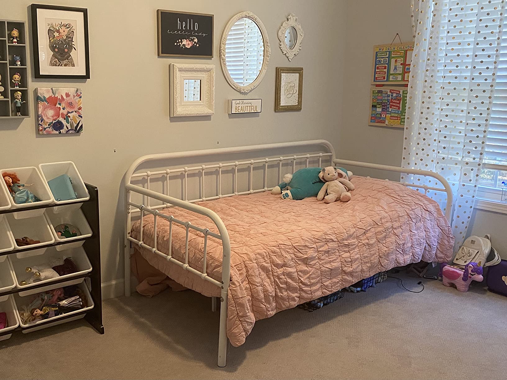 Metal Daybed Frame Twin Size, Black | Steel Slats, Platform Furniture customer photo 2