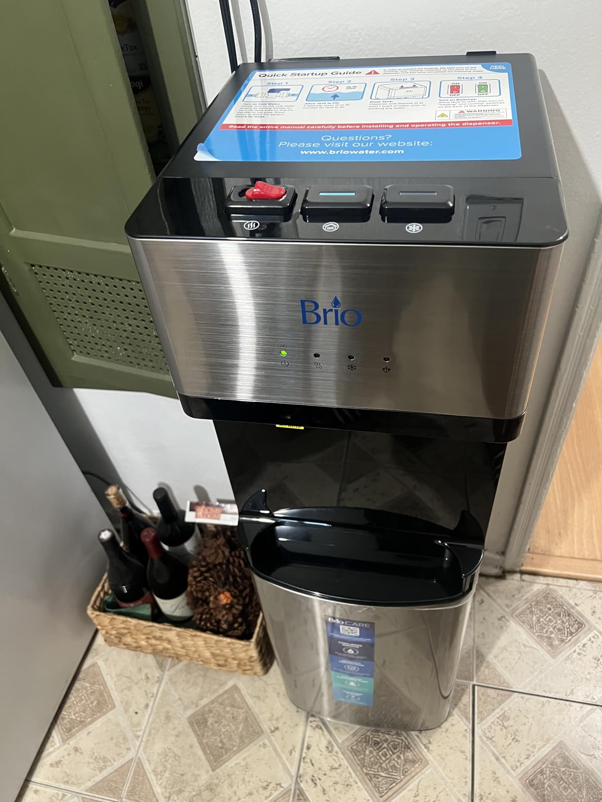 Brio 520 UV Self-Cleaning Bottleless Water Cooler Dispenser, UL Certified | Built-in 2 Stage Filtration (2 Free Replacement Filters Included) Reduces PFAS & Microplastics | 3 Temp (Hot Cold, Room) customer photo 1