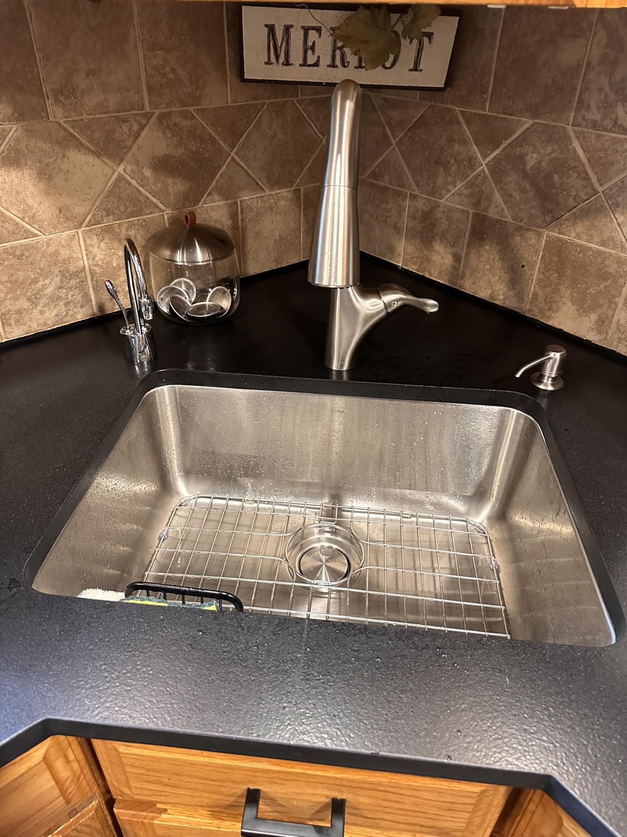KRAUS Dex 33-inch Undermount 16 Gauge Stainless Steel Single Bowl Kitchen Sink, KA1US33B customer photo 2