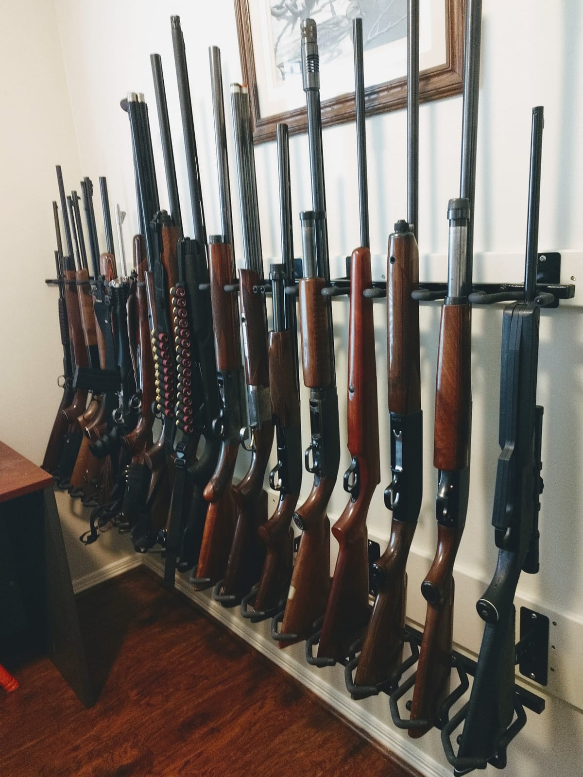 Hold Up Displays - Gun Rack and Rifle Storage Holds 6 Winchester Remington Ruger Firearms and More - Heavy Duty Steel - Made in The USA customer photo 2