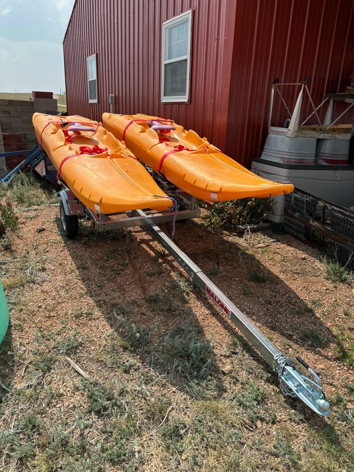 Malone MPG586XV EcoLight 2 Kayak Trailer with 2 V-Rack Kayak Carriers | 14' / 400 lbs Capacity | Fully Submersible | Marine Grade Galvanized Steel Construction customer photo 1