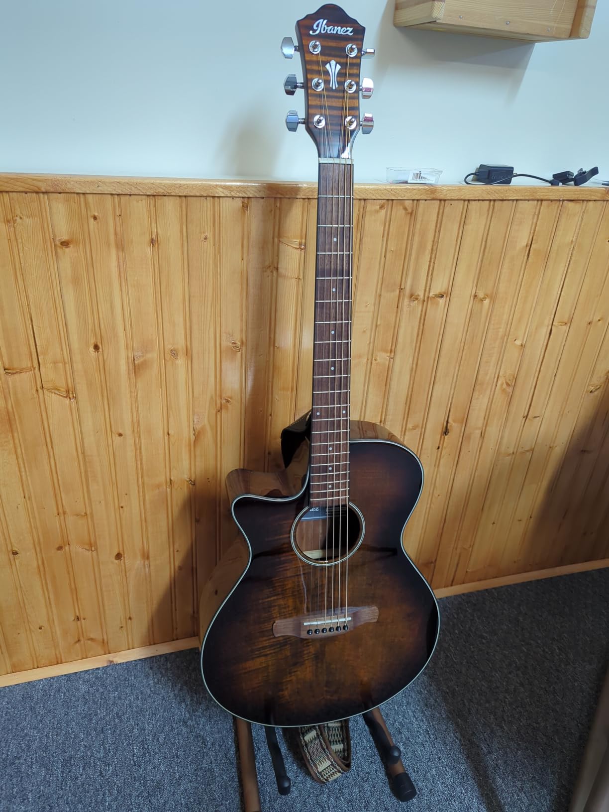 Ibanez AEG70L Left-Handed Acoustic-Electric Guitar - Tiger Burst High Gloss customer photo 1