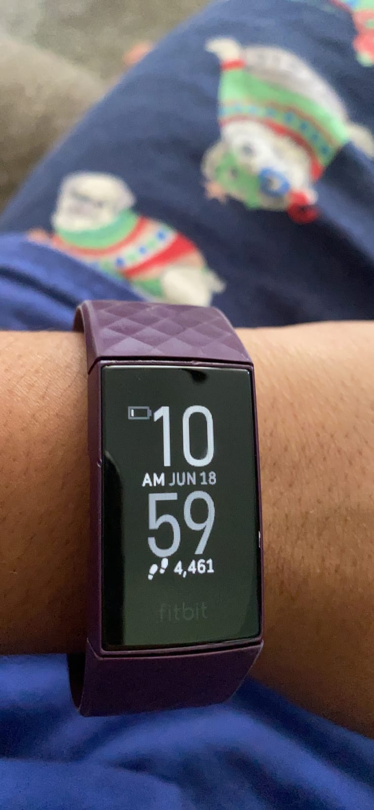 Fitbit Charge 4 Fitness and Activity Tracker with Built-in GPS, Heart Rate, Sleep & Swim Tracking, Rosewood/Rosewood, One Size (S &L Bands Included) customer photo 2