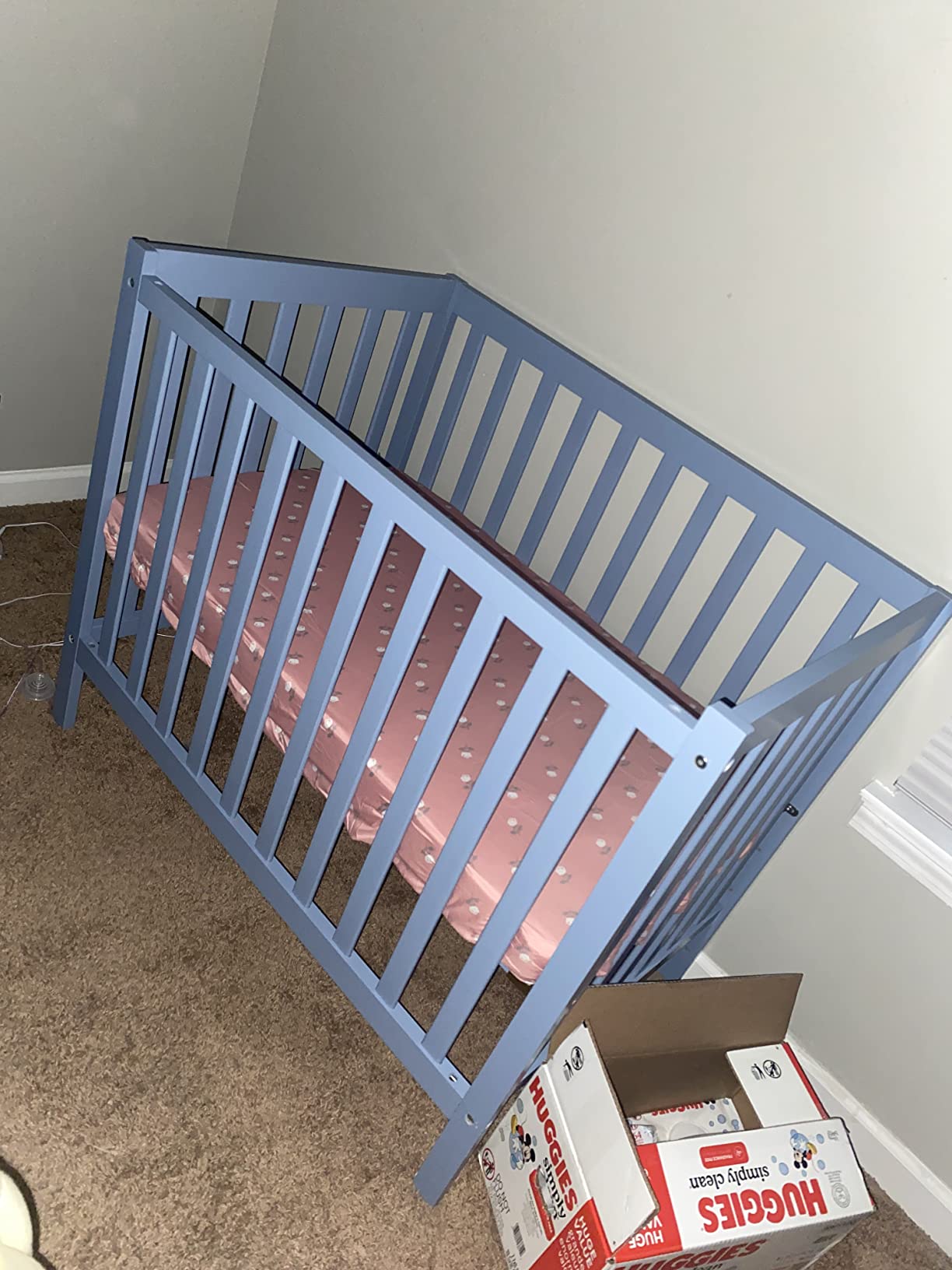 Dream On Me Edgewood 4-in-1 Mini Crib, Converts to Twin, GREENGUARD Gold | Includes Mattress Pad, 3-Position Mattress Support, BSA Verified, ASTM/CPSC Tested, 50 Lb Limit, Non-Toxic Finish, White customer photo 1