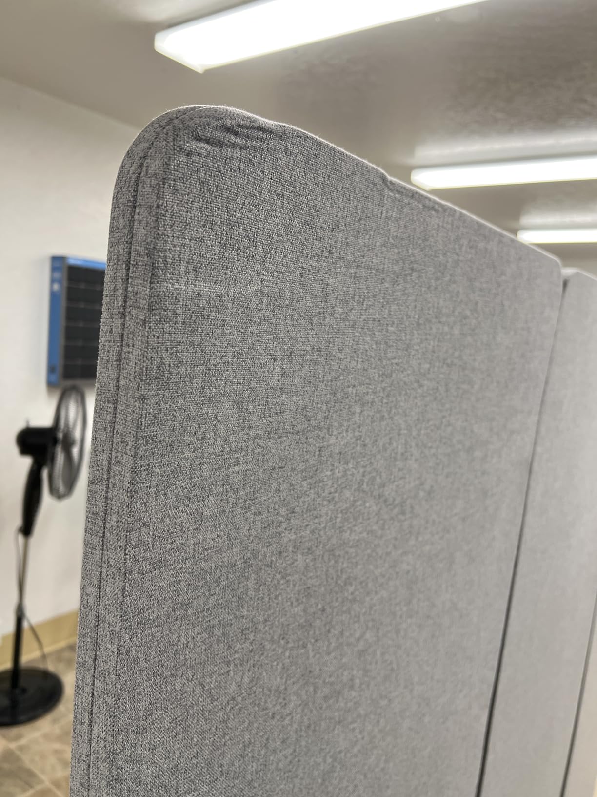 VIVO Freestanding 72 x 66 inch Privacy Panel, Cubicle Divider, Acoustic Wall Partition, x3 24 inch Panels, Gray, PP-3-T072G customer photo 2