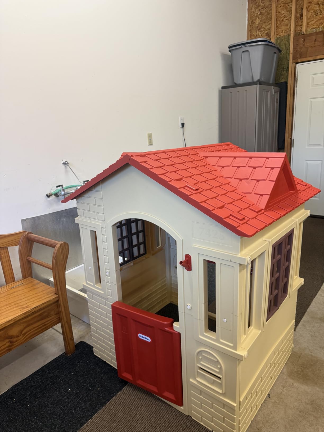 Little Tikes Cape Cottage Playhouse with Working Door, Windows, and Shutters - Tan, Toddlers Ages 2+ Years customer photo 2