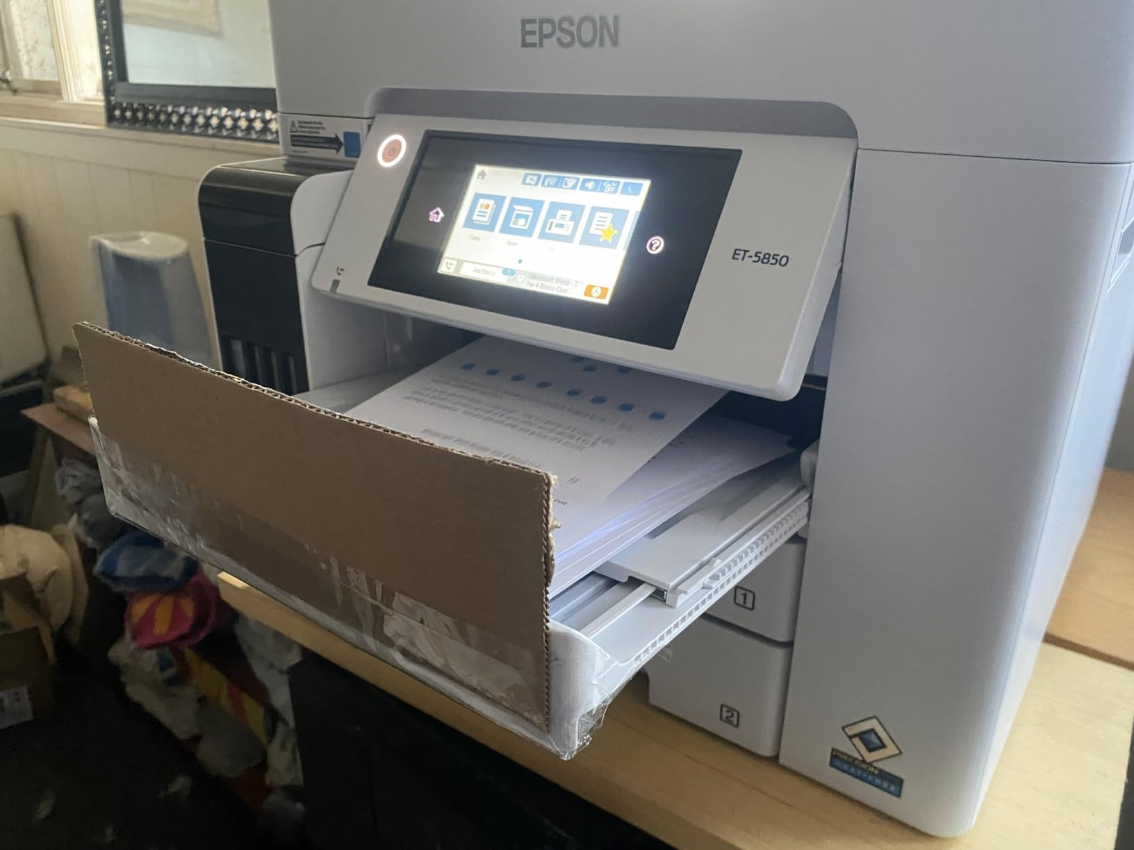 EcoTank Pro ET-5800 Wireless Color All-in-One Supertank Printer with Scanner, Copier, Fax and Ethernet, White customer photo 1