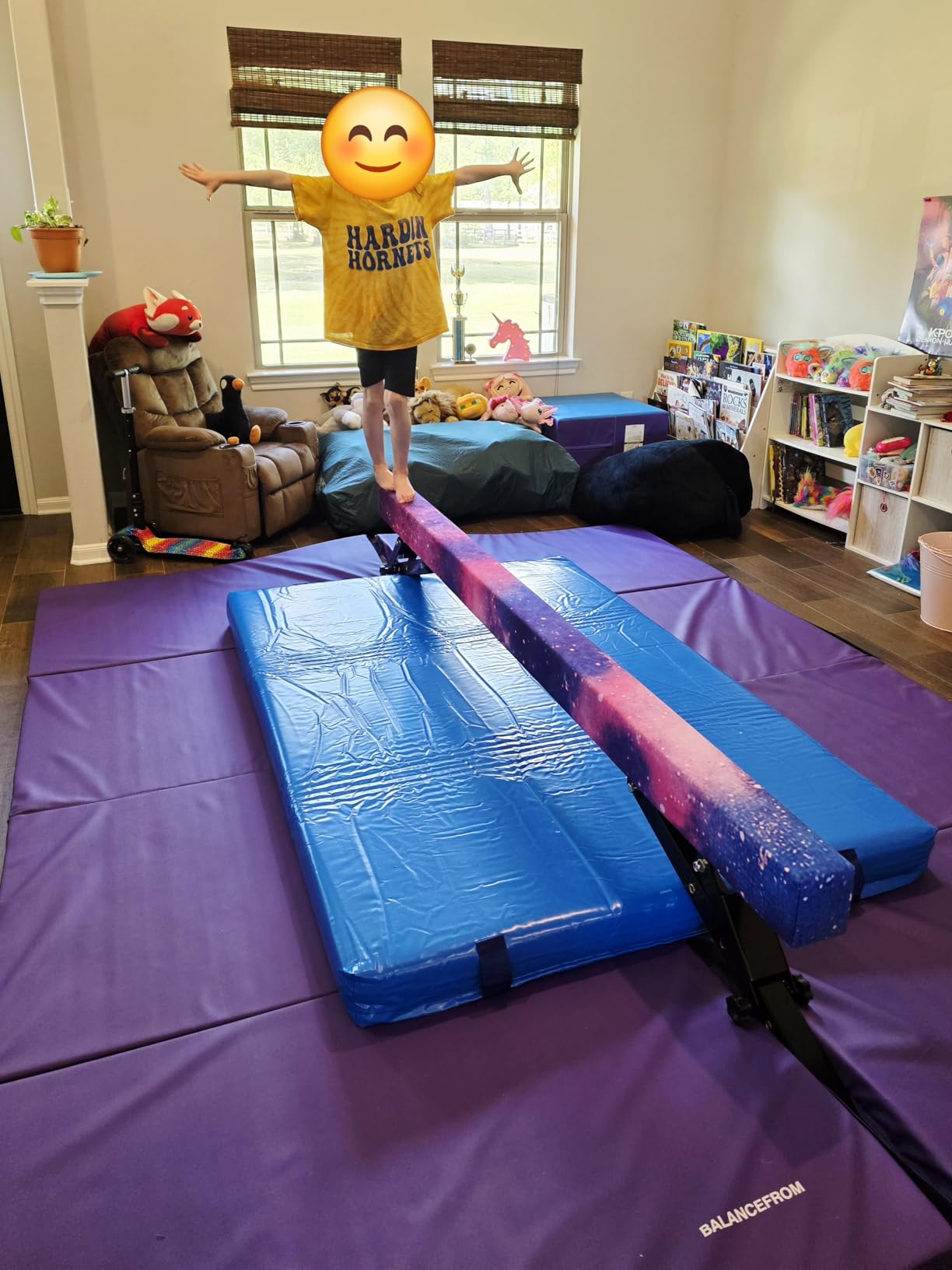 Marfual Adjustable Gymnastic Balance Beam for Kids of All Gymnastic Levels | 8 Ft Beam, Adjustable Height, Gymnastic Training Beam For Teenager, Gymnastic Equipment For Athlete Home And Gym Club Use customer photo 1