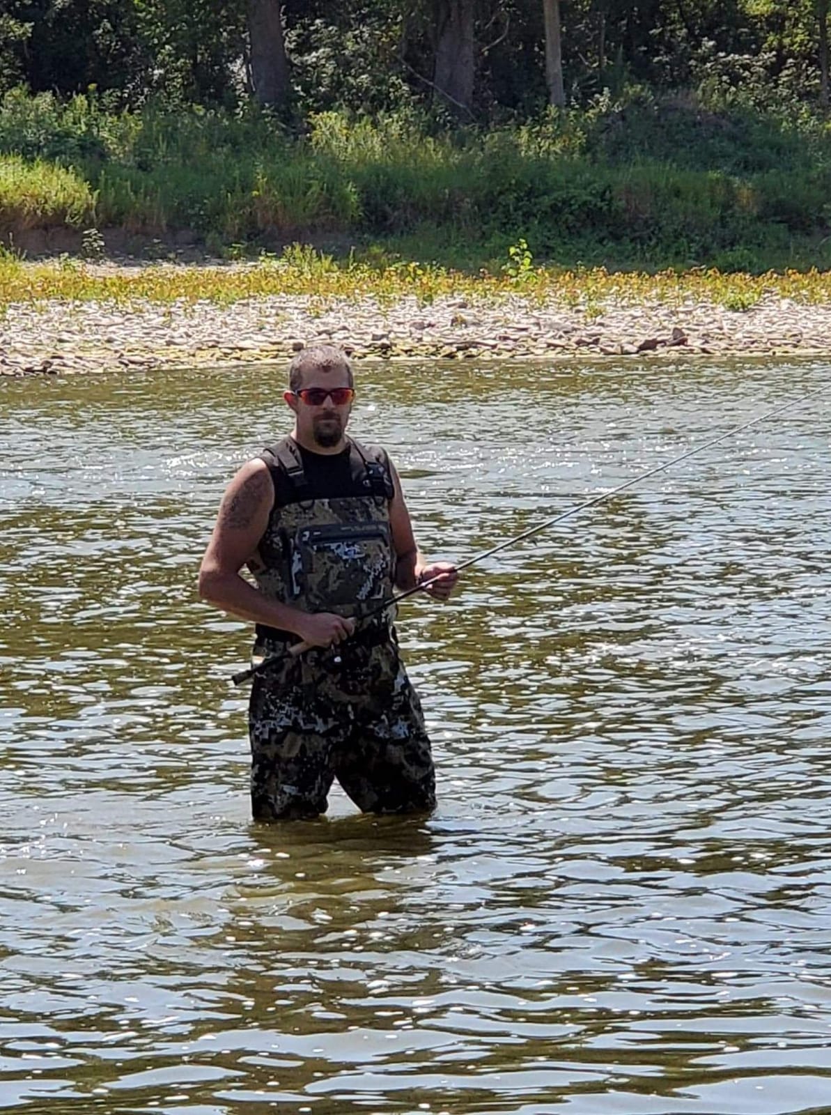 BASSDASH Men's Lightweight Breathable Chest Wader Black Camo Stockingfoot for Fly Fishing Hunting FW11 customer photo 2