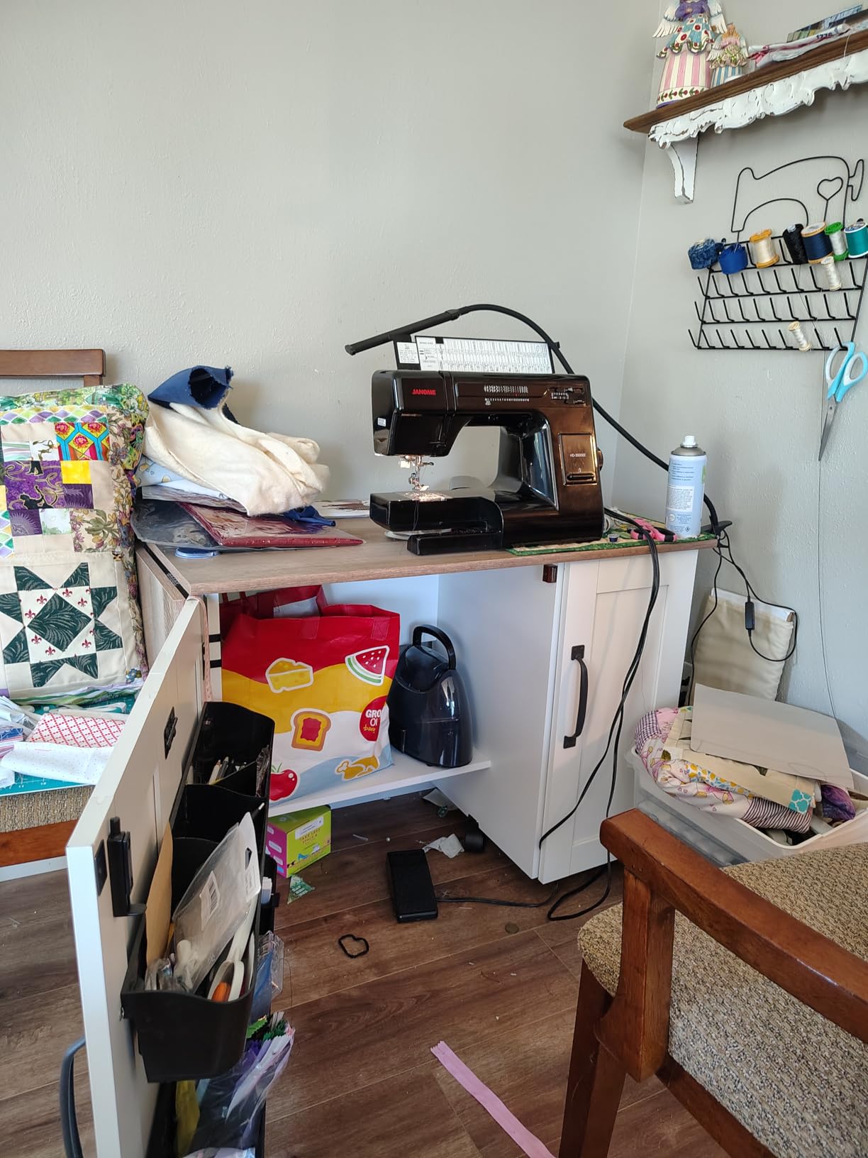 Sauder Miscellaneous Storage Sewing/Craft Cart/ Pantry cabinets, Vintage Oak finish customer photo 1