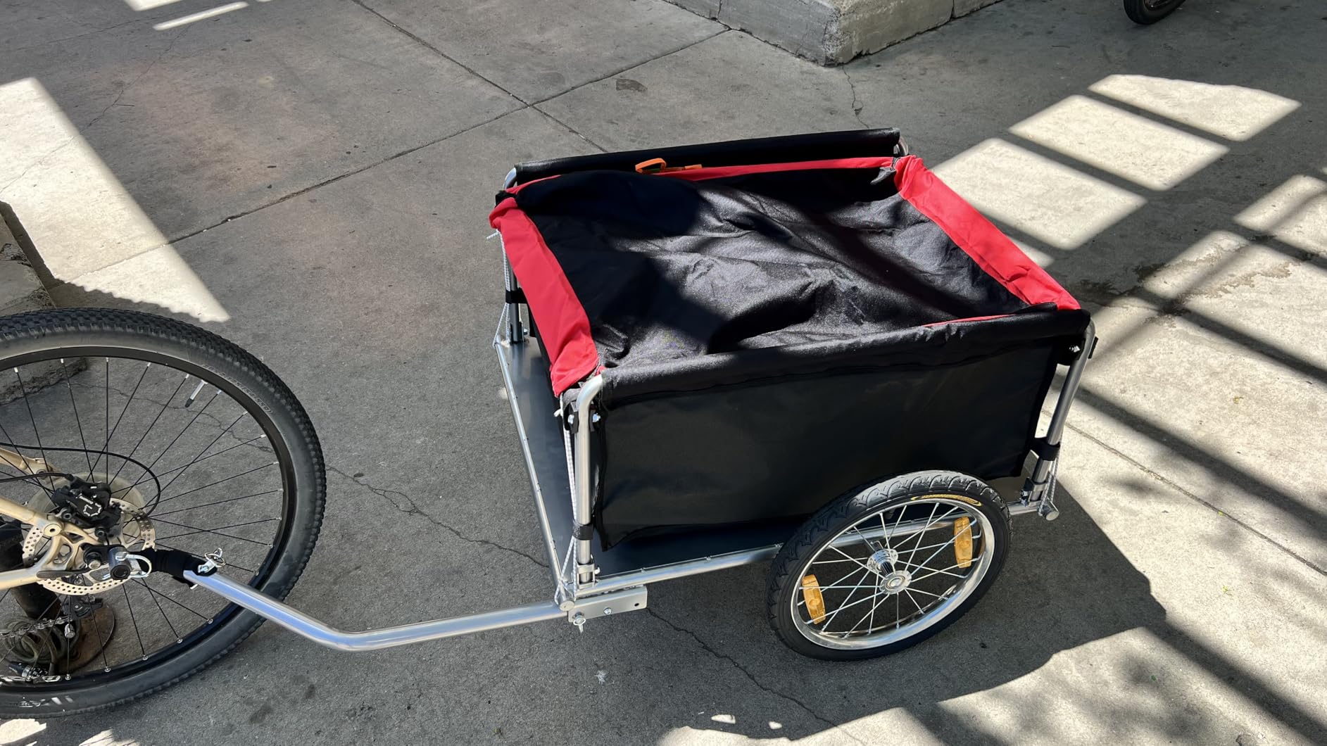 Goplus Bike Cargo Trailer, Foldable Bicycle Trailer with 16