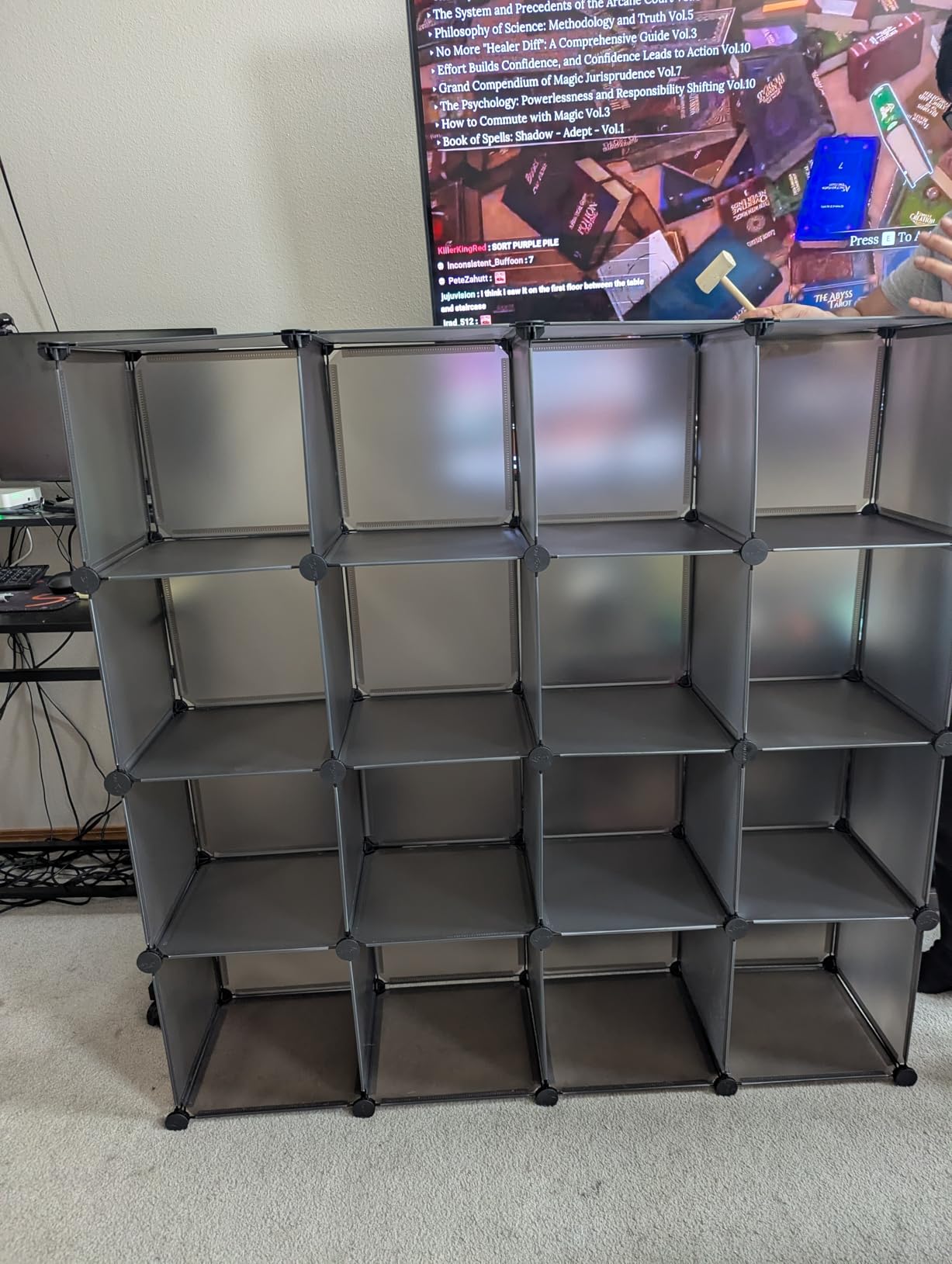 C&AHOME 16 Cube Storage Organizer Cube Shelves Units Storage Cubes, Black - Plastic DIY Closet Organizer, Stackable Modular Closet Storage Shelves customer photo 2