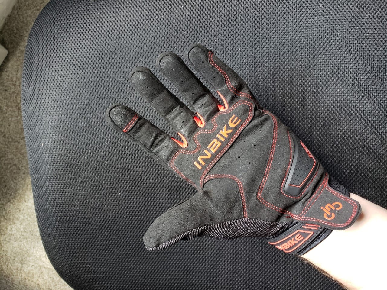 INBIKE Breathable Mesh Motorcycle Gloves Touchscreen with TPR Palm Pad Hard Knuckles customer photo 2