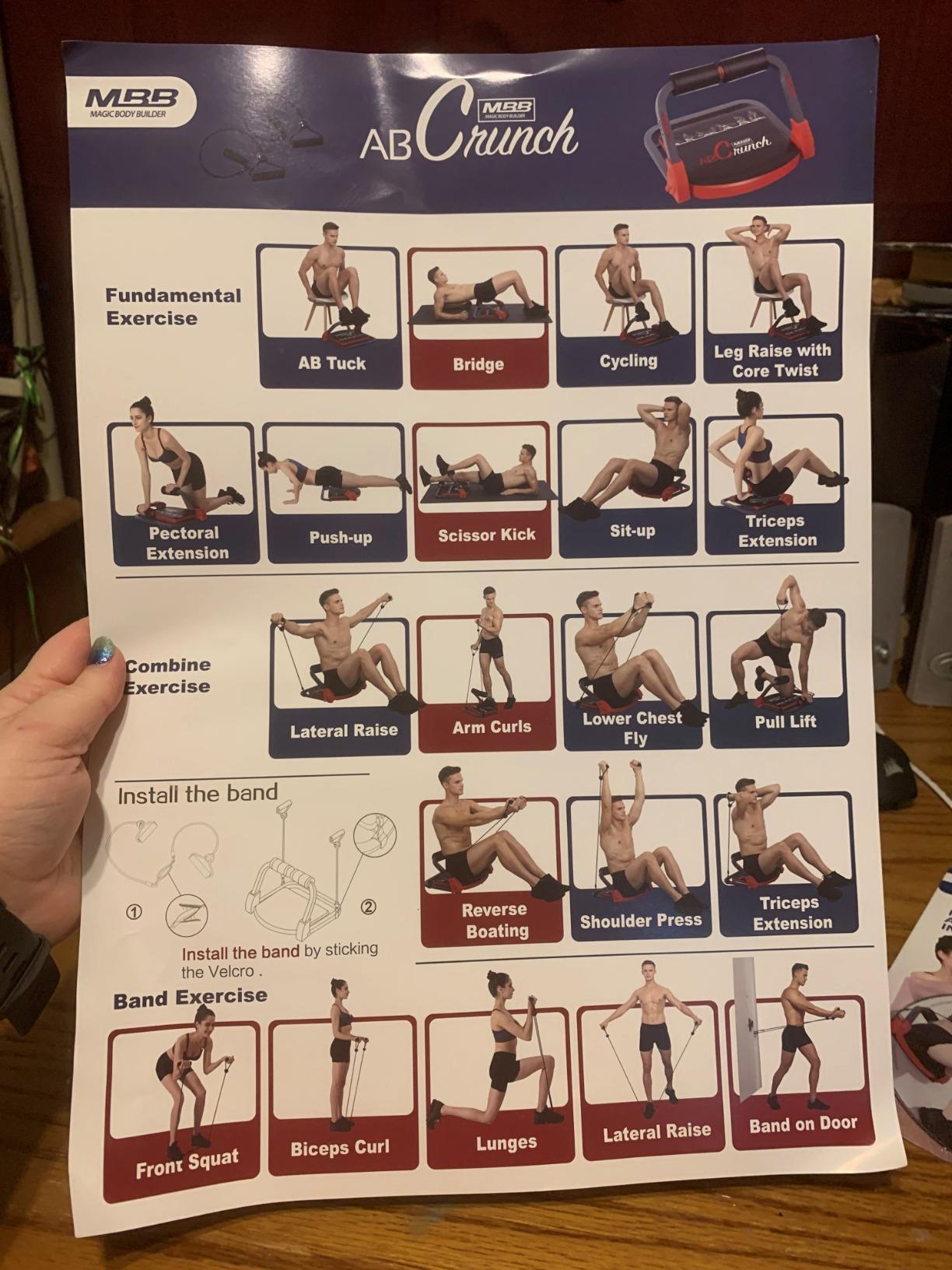 Fitlaya Fitness Abs Exercise Equipment Ab Machine for Abs and Total Body Workout, Home Gym Fitness Equipment customer photo 1