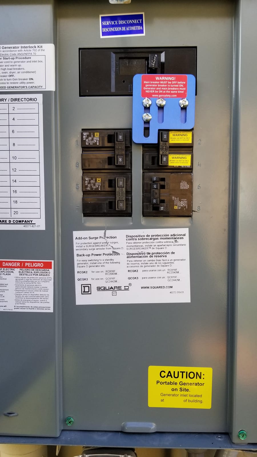NSD200A Square D Generator Interlock Kit QO and Homeline - Anodized customer photo 2
