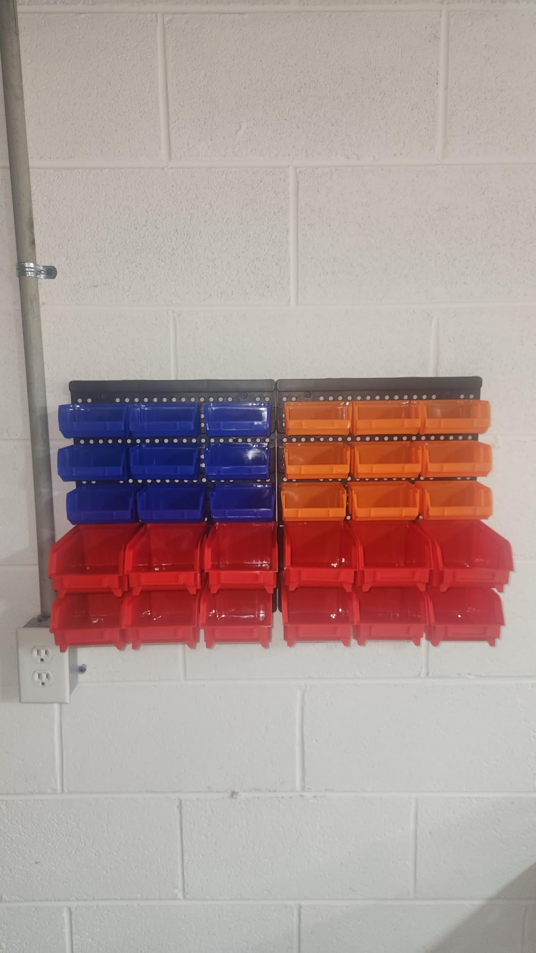 SEDY 30-Bin Wall-Mounted Storage Rack System - Heavy-Duty Garage Tool Organizer for Screws, Nuts, Bolts, Nails, Beads, and Small Hardware Parts - Easy Installation and Customizable customer photo 2