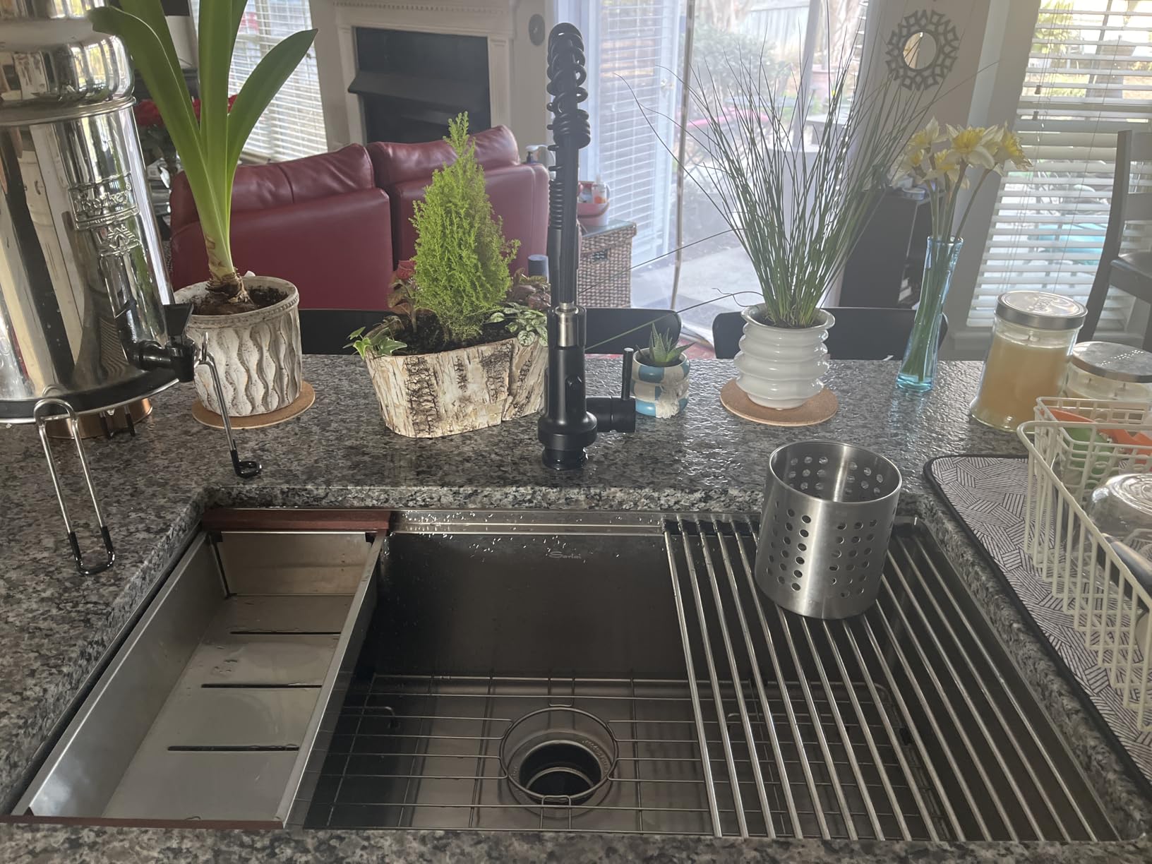 Sarlai 33 Kitchen Sink Undermount 33 x 19 Inch Undermount Sink Workstation | Premium 16 Gauge Stainless Steel Deep Single Bowl Under Counter Kitchen Sinks Basin 33x19x10 Round Corner, Durable, Easy Clean customer photo 2