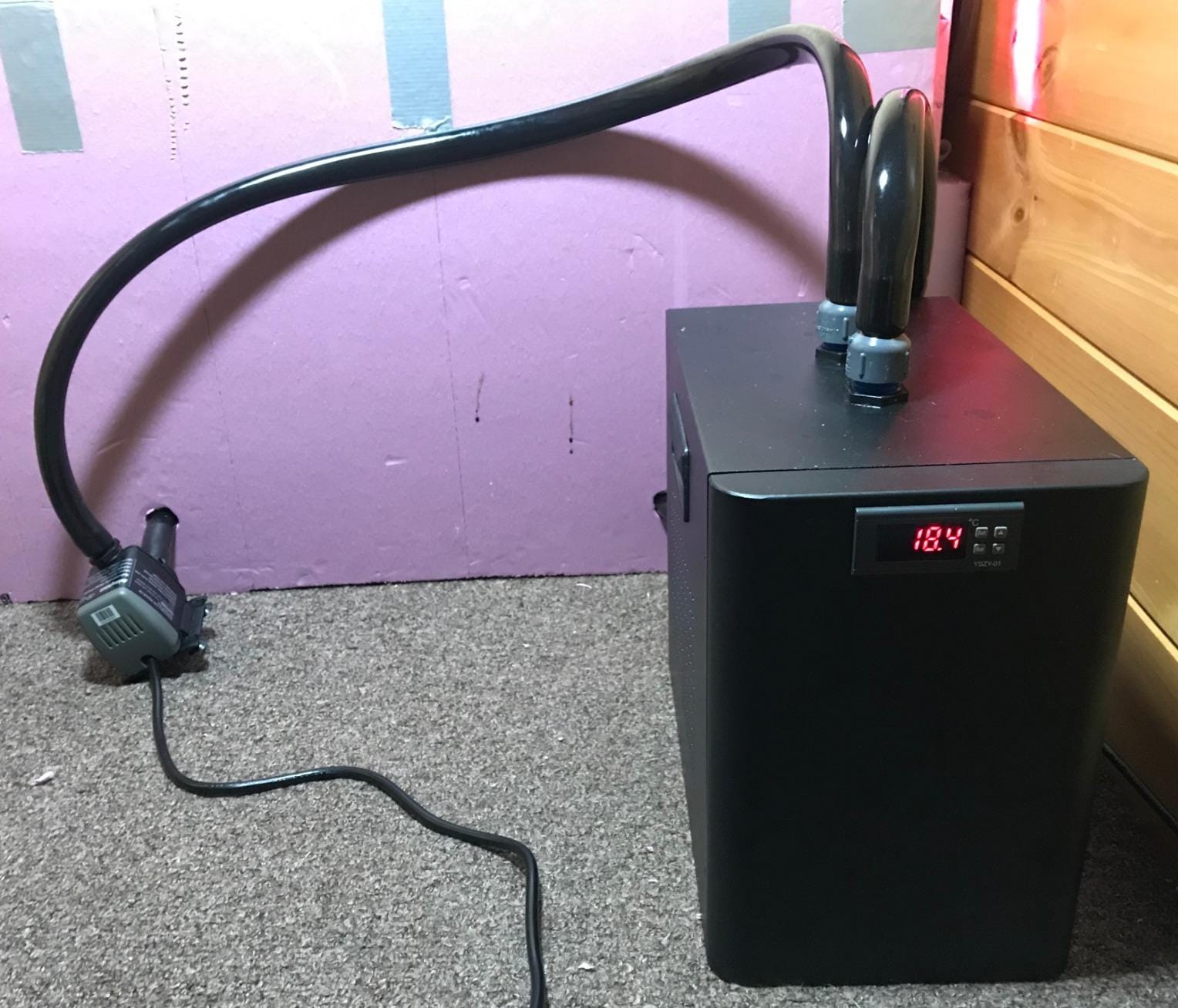 1/3 HP Aquarium Chiller Up to 79 Gal, Drops Down 8-15F 110V | Rapid Cooling, Ultra-Quiet Compressor, Complete Kit w/Pump & Hose, Ideal For Indoor Hydroponic, Axolotl and Coral Reef Tank customer photo 1