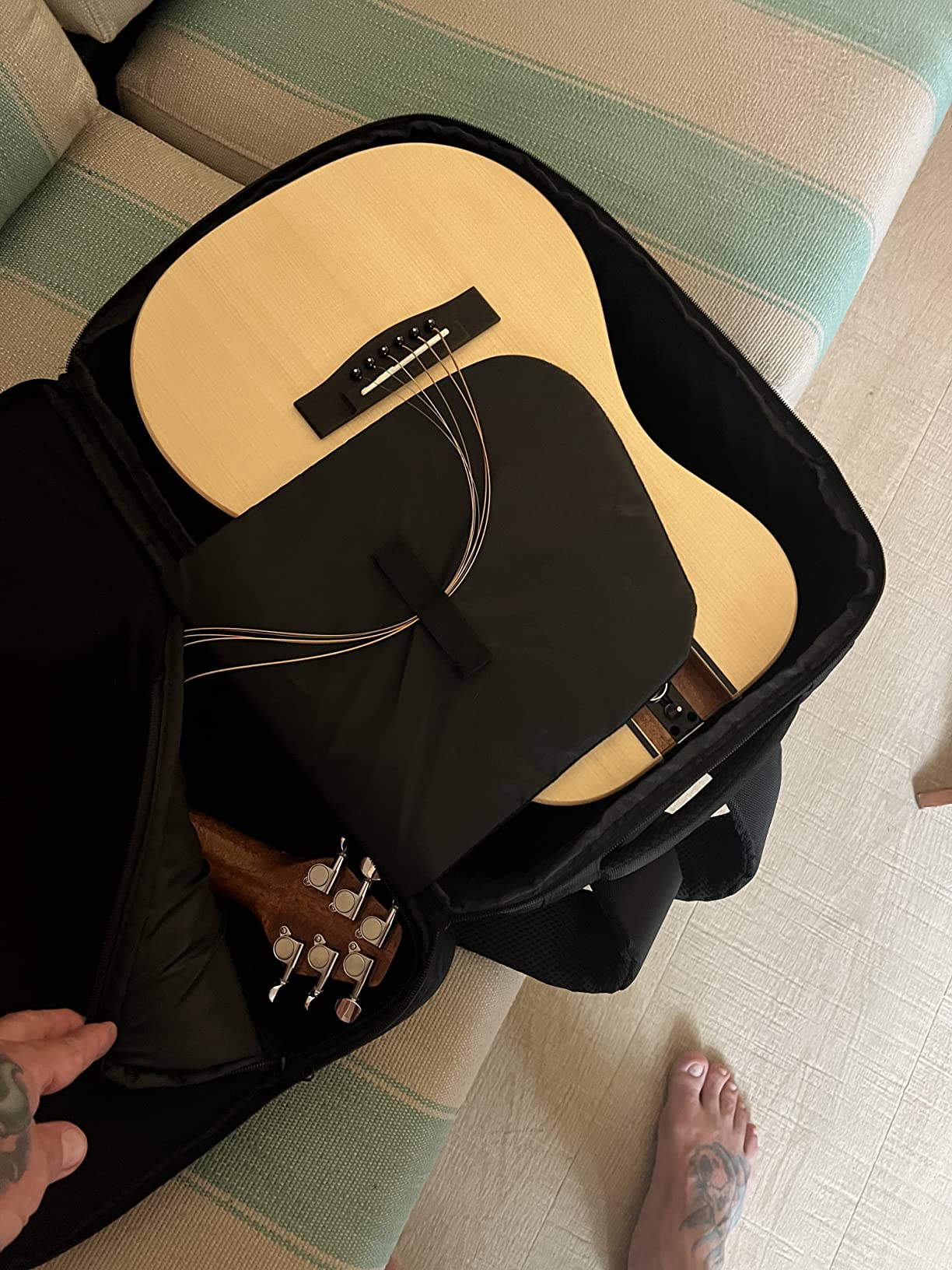 Journey Instruments Solid Sitka Acoustic Collapsible Travel Guitar PJ410N customer photo 2