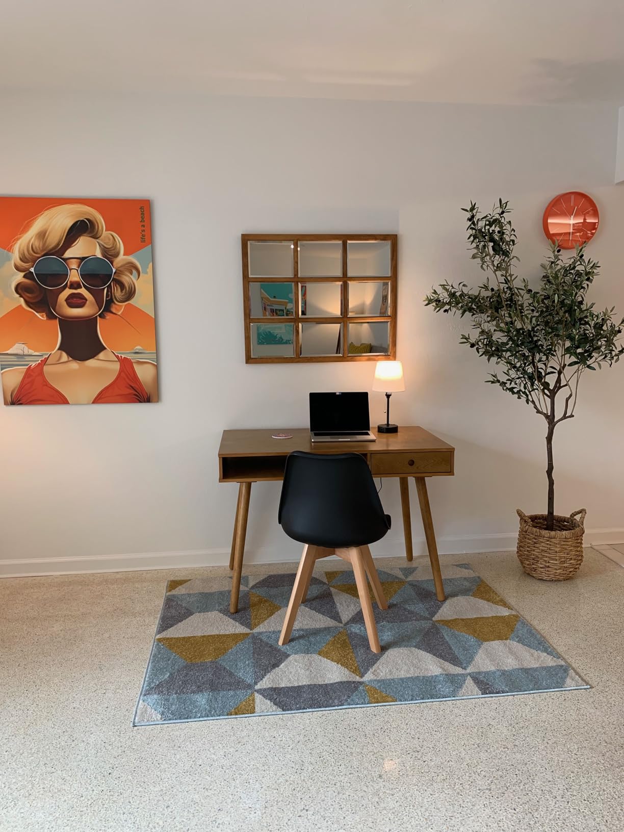 Nathan James Parker Modern Home Office Desk, Walnut customer photo 2