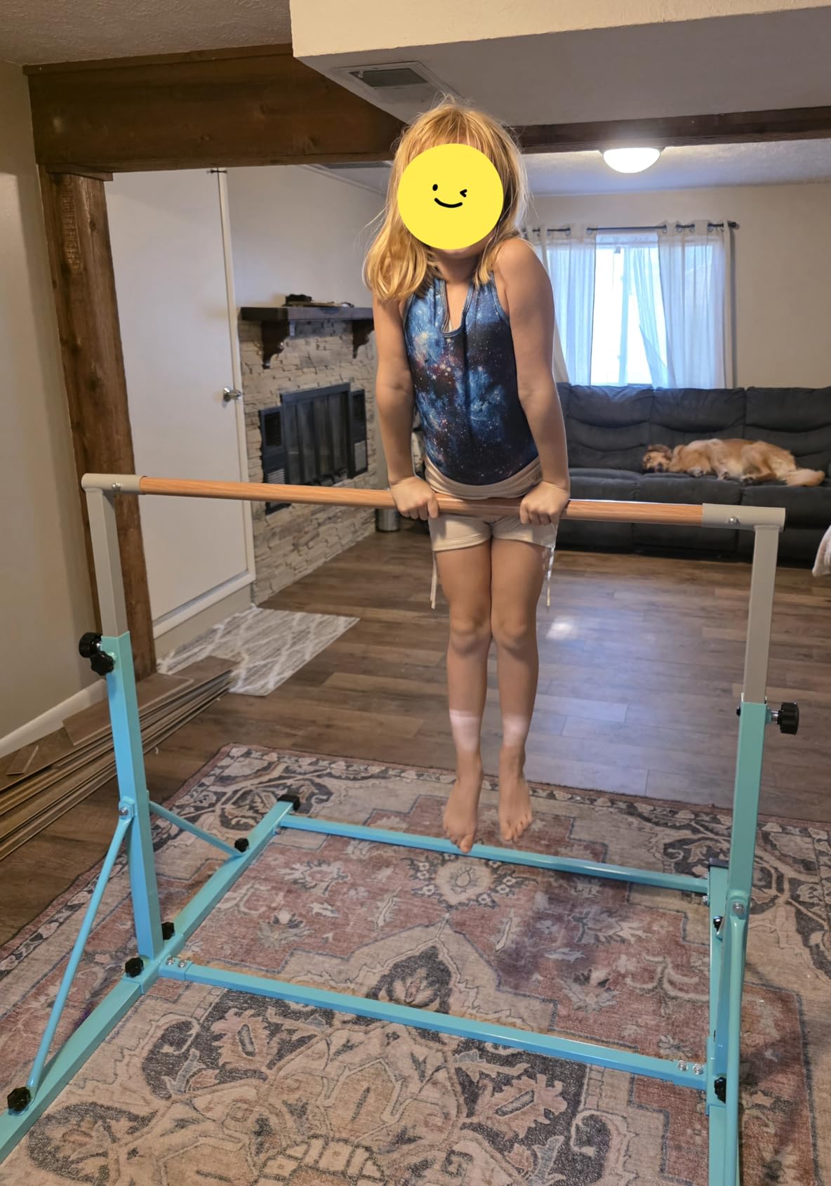 MARFULA Gymnastic Kip Bar for Kids Teens Ages 3-25 of All Gymnastic Levels | 5 Ft or 8Ft Length Folding Kip Bar, 4 Ft Width, 5 Ft Adjust Height, Gymnastics Training Equipment Ideal for Kids Home Club Use customer photo 1