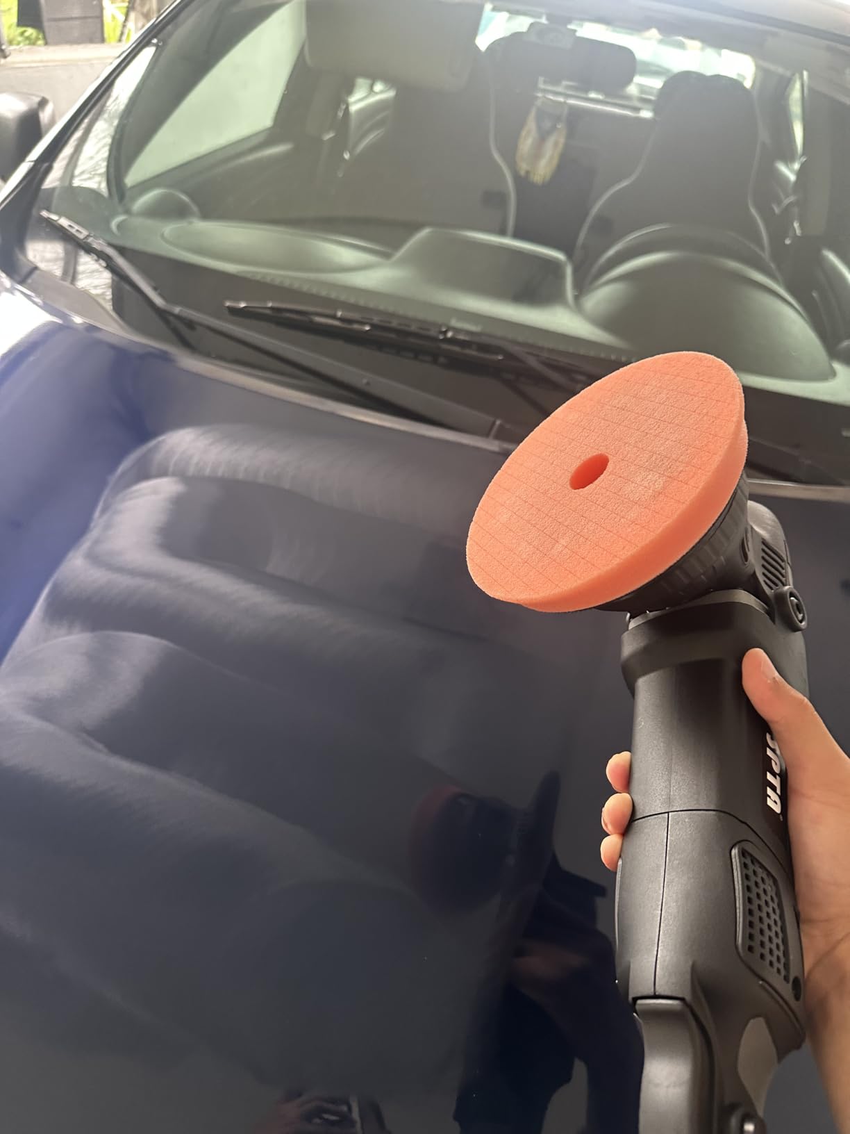 Buffer Polisher, SPTA 5-Inch 125mm Dual Action Random Orbital Car Polisher, Car Detailing Kit, 4Pcs 5inch & 4Pcs 6Inch Polishing Pad, Packing Bag for Car Polishing and Waxing--DAPSET-US customer photo 1