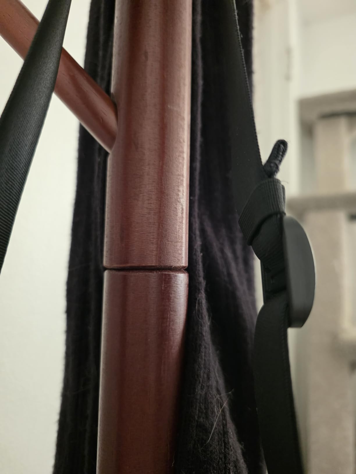 Pipishell Solid Wooden Coat Rack Freestanding with 8 Hooks, Brown | 3 Height Options, 100% Pine Wood, Tool-Free Assembly, Large Triangular Base, Smooth Rods & Hooks Prevent Clothing Snags customer photo 2