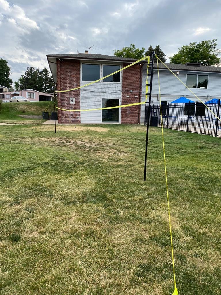 Outdoor Volleyball Net Set for Backyard & Beach, 32FT Regulation Size, Easy Setup Adjustable Height Poles, Portable Net System with PU Volleyball, Pump & Carry Bag customer photo 2