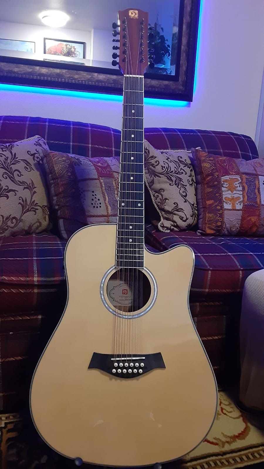Vangoa 12 String Guitar Acoustic Electric, Upgraded Guitar 12 Strings Bundle for Beginner Intermediate Adults Teens, Sapele Body Bone Nut, Brown Glossy customer photo 1
